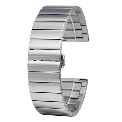 Bracelet en acier inoxydable hommes mailles cinq perles 20mm 24mm
