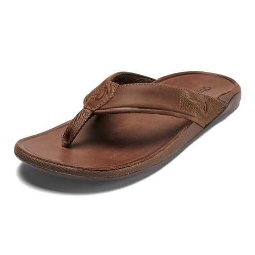 Image of OluKai Tuahine Men's Waterproof Leather Sandals, Versatile Beach Flip Flops