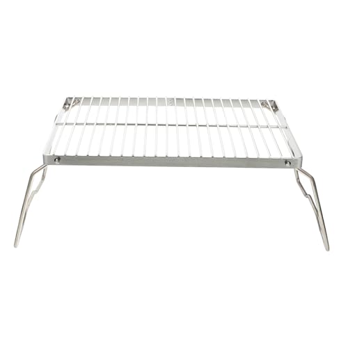 Abaodam Portable Bbq Grill 304 Stainless Steel Folding Campfire Grill Easy to Clean Sturdy Outdoor Bbq Rack