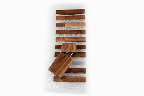 10 16GB Flash Drive - Bulk Pack - USB 2.0 Wooden Walnut Stick Design - 16 GB Flash Drive