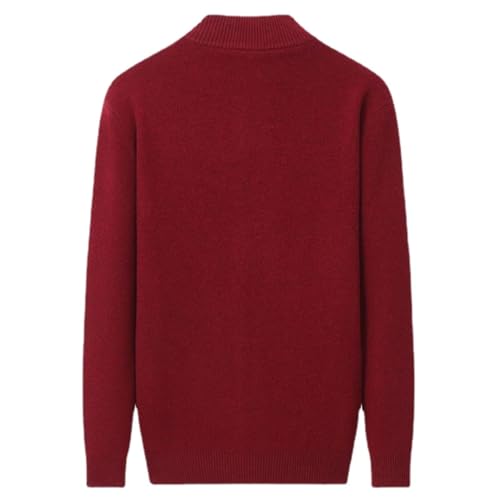 Vsadsau Men Wool Zipper Sweater Stand Collar Cardigan Sweater Thick Knitted Warm Long Sleeve Jumpers3
