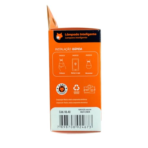 Lâmpada Inteligente RGB 9W Wifi Smart Color Bivolt Foxlux