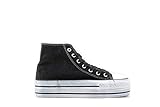  Modelisa - Zapatillas De Lona Plataforma Mujer (Negro, Numeric_38)