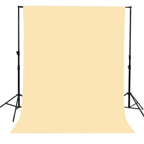 Image of Kate 6ftAƒa€ inch9ft Solid Beige Backdrop Portrait Photography Background for Photography Studio Children and Headshots Beige Backdrop Background for Photography Photo Booth