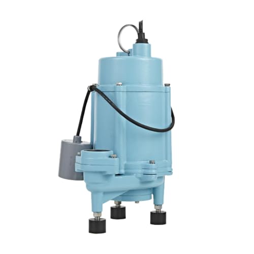 Image of Little Giant 16G-M151-20 1 HP, 52 GPM, 1 Phase, 115 Volt, Manual Cast Iron Submersible Grinder Pump with 20-Ft. Cord, Blue, 509809