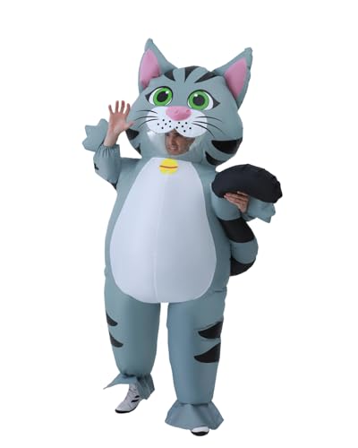 BESTSIGHT Inflatable Cat Costume Cat Costume Adult Inflatable Costumes Adult Size Full Body Blow up Costumes for Adults Women Men Inflatables Fancy Funny Suit for Halloween Carnival Party