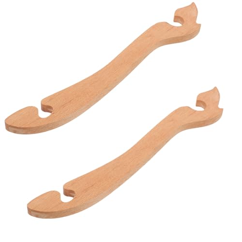 Milisten Extracteurs de Grilles de Four Chaud Lot de 2 en Bois, Outils de Poussée et Traction Longs pour Four et Grille-, Sécurité Anti-Brûlure