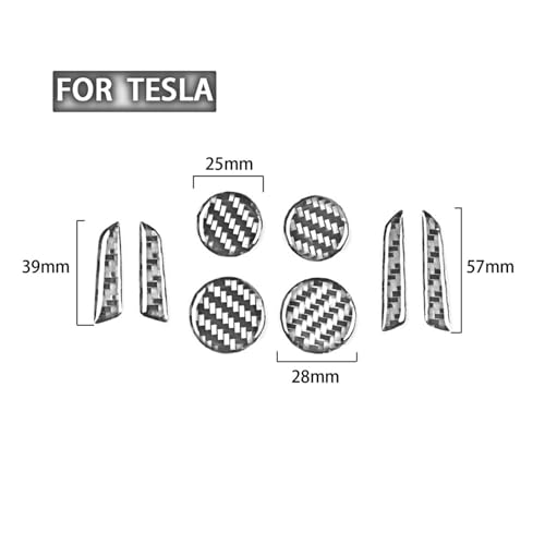 Cache-Boutons en ABS Tesla contre l'usure des commandes Model 3 et Y
