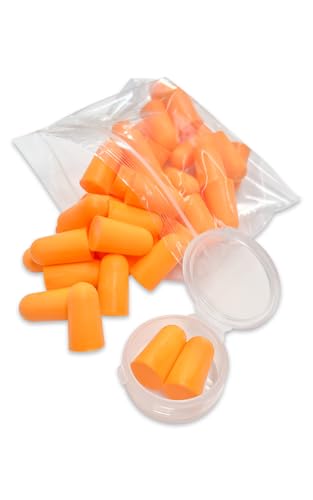 耳栓 持ち運び用ケース付 抗菌 ソフトタイプ 30ペア (60個入) 大容量 睡眠用 騒音対策