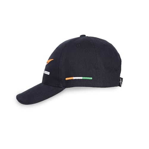 Image of TVS Racing x Alpinestars Cap � 100% Cotton Twill, Breathable & Skin-Friendly Fabric, 6-Panel Design, Adjustable Metal Buckle Closure, Flexible Peak for Sunshade, and Embroidered Branding