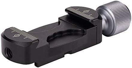 Universal Aluminum Arca Swiss Clamp with Hot Shoe Mount Adapter and 1/4" Screw for Professional Camera L Bracket Quick Release L Plate