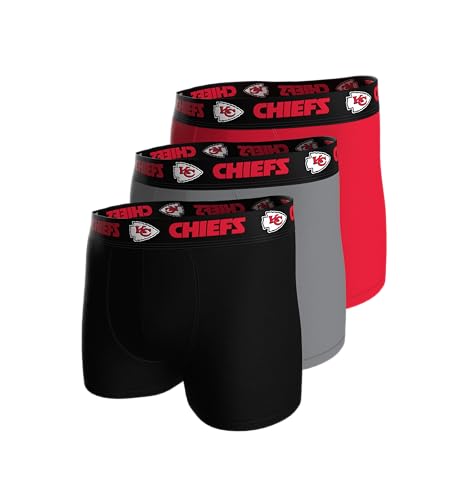 NFL Herren 3pk Boxers City Chiefs Underwear Mehrfarbig L EU