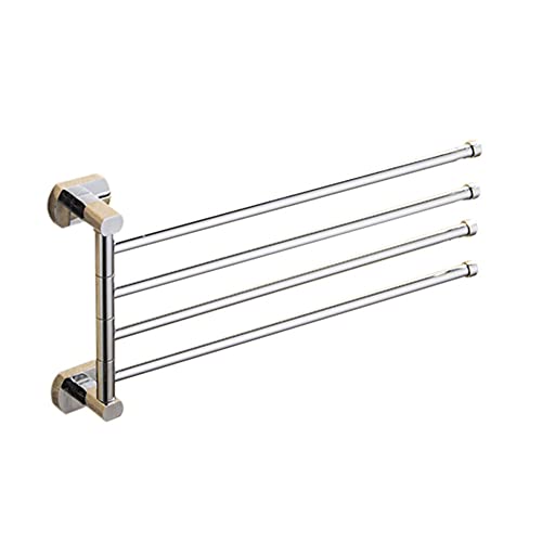 Porte-serviettes rotatif en cuivre argenté chic pour salle de bain