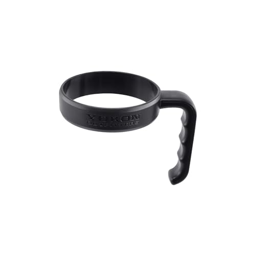 Yukon Outfitters Portable Impact-Resistant Polypropylene Tumbler Handle for Outdoor Enthusiasts | Single Ring Design, Ergonomic Textured Grip, Black, 20oz