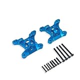 COMODO Aluminum Front & Rear Shock Mount Brackets pour 1/16 RC Crawler Compatible avec SCY1 16101 16102 16103 16 106 16201 Pro Modèles(Blue)