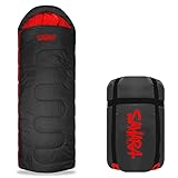 【FieldSAHARA】 寝袋 シュラフ 冬 冬用 人工ダウン 洗える コンパクト 限界温度-15度 (封筒型ブラック)