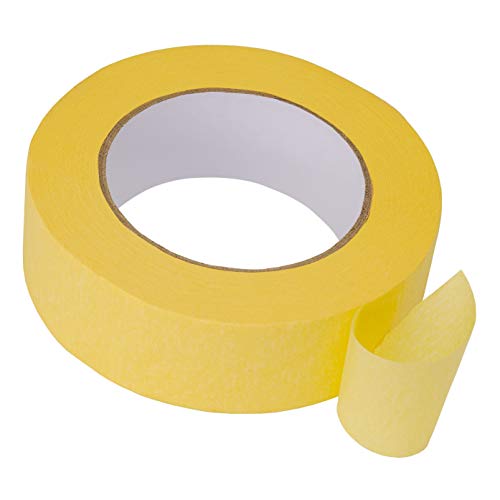 Image of Lichamp 15-Pack Automotive Refinish Masking Tape Yellow 36mm x 55m, Cars Vehicles Auto Body Paint Tape, Automotive Painters Tape Bulk Set 1.4-inch x 180-foot x 5 Rolls