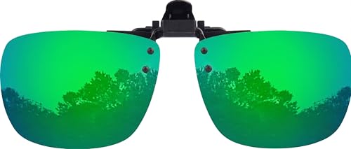 Image of Success Eyewear Clip On Sunglasses Flip Up Polarized Sunglasses Clip onto Eyeglasses Over Prescription Glasses Case Included
