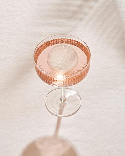 W&P Design Petal Ice Tray, Perfect Etched Spheres, Slow Melting for Whiskey and Cocktails, Food Grade Premium Silicone, Dishwasher Safe, BPA Free (WP-ICE-PET-CH) - Image 6