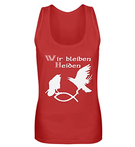 Débardeur pour femme rouge Hugin & Munin, haut estival taille M