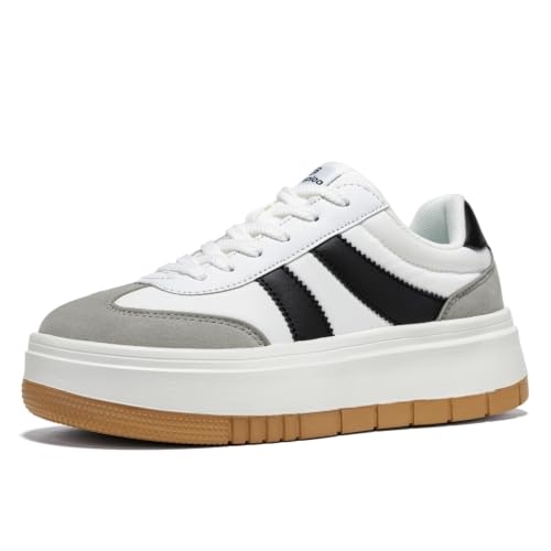 Image of BAASPLOA Women's Platform Fashion Sneakers Classic Chunky Tennis Shoes