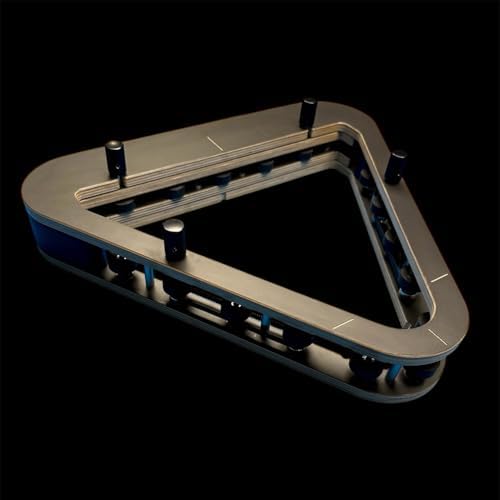 Professional Billiard Rack System - Heavy Duty Solid Wood Triangle/Diamond Pool Ball Racks for 8-Ball/9-Ball, Eliminates Gaps, Essential Billiards Accessories