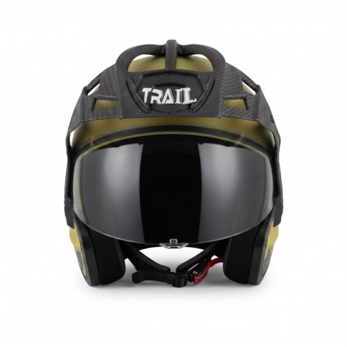 Image of RYDR Flare Desert Storm Half Face Helmet for Men & Women with Helmet Bag | Open Face Bike Helmet | Durable ABS Shell, Comfortable Padding & Air Ventilation