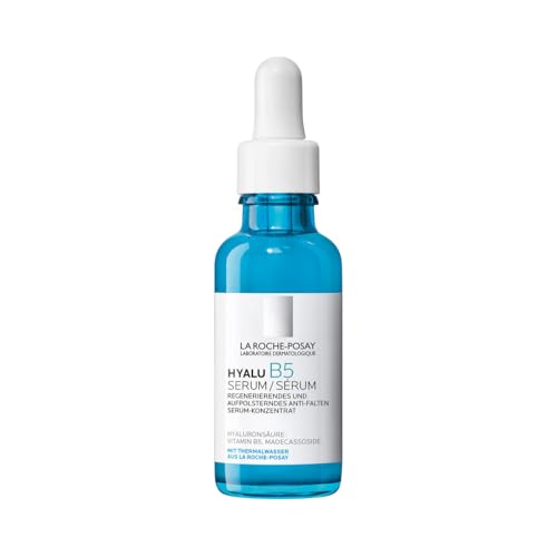 La Roche Posay Anti-Falten-Serum, Für normale bis empfindliche Haut, Regenerierend und Aufpolsternd, Mit Vitamin B5, Madecassosiden und Hyaluron, HYALU B5 Serum-Konzentrat, 30 ml