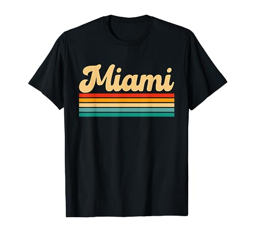 Miami, ciudad estadounidense, retro, vintage Camiseta