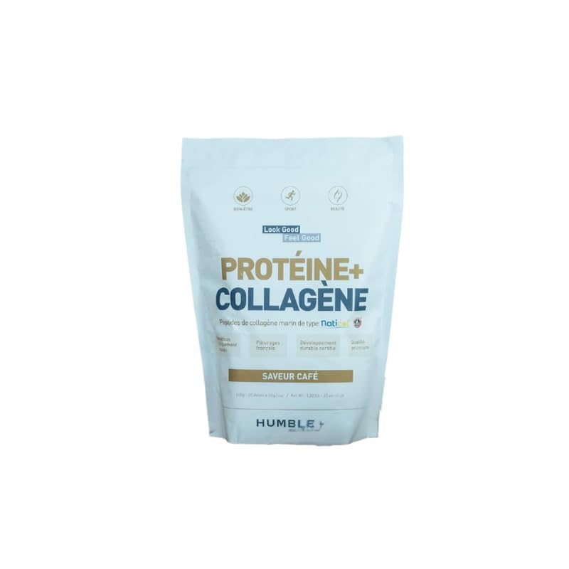 Proteine + Collagene marino Naticol in polvere, confezione da 600 g - Gusto caffè - Supporto articolare e recupero muscolare - 20 porzioni da 30 g/giorno