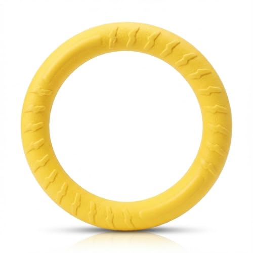 Image of Petarchi RuffFoam Puller Rings for Dogs - Soft Yet Durable Patented Foam Material | Safe on Teeth & Gums, Lightweight Fetch & Tug Toy Water-Friendly Training Ring | Small Size (17-18cm Outer Diameter)