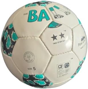 Balón de fútbol clásico verde azulado y blanco, 32 paneles, balón de fútbol tamaño 5