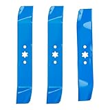 942-0611A 46'' Mulching Blades for Cub Cadet LT1045 LT1046 Toro LX460 LX465 Troy Bilt GTX2446 LTX2146 46'' Deck Riding Mower Lawn Tractor Replace 742-0611A 742-04125 742-0611 742-0644 942-04124, Blue