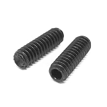 20 Pieces M12-1.75x12 Class 45H Knurled Cup Point Allen Socket Set Screws Black Oxide