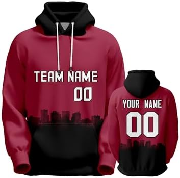 Personalized Sweatshirt for Men Women,Custom Your Own Hoodies City Printed Team Name Number Logo