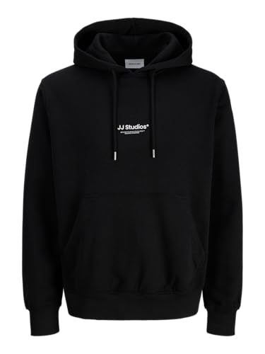 Jack & Jones Jjesoho Sudadera con Capucha Noos, Negro, L