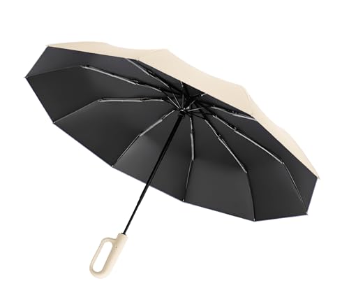 Image of Contacts Compact Folding Umbrella - Windproof Travel Umbrella with Automatic Open /Close, Waterproof, UV Protection, Portable Umbrella for Men, Women & Kids