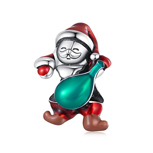 Pendentif crâne en argent 925 une breloque de Noël originale pour votre soirée