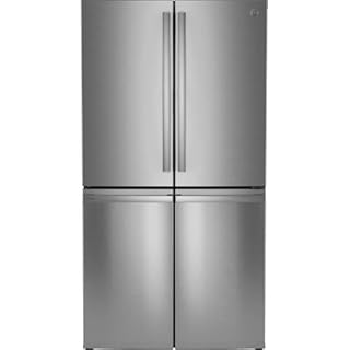 GE PAD28BYTFS 36 Inch Freestanding 4-Door French Door Smart Refrigerator with 28 cu. ft.