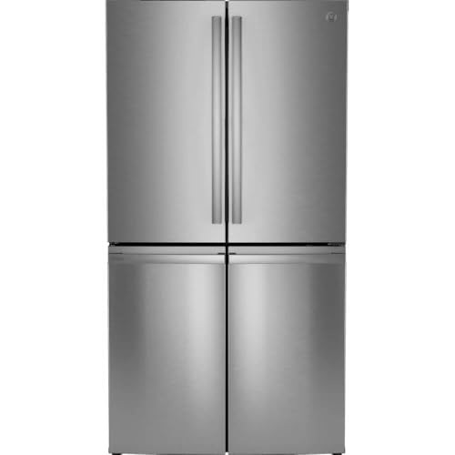 GE PAD28BYTFS 36 Inch Freestanding 4-Door French Door Smart Refrigerator with 28 cu. ft.