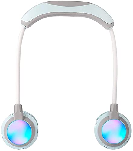 Ventilador de cuello colgante ZYFSHA con luz LED usb y 3 velocidades