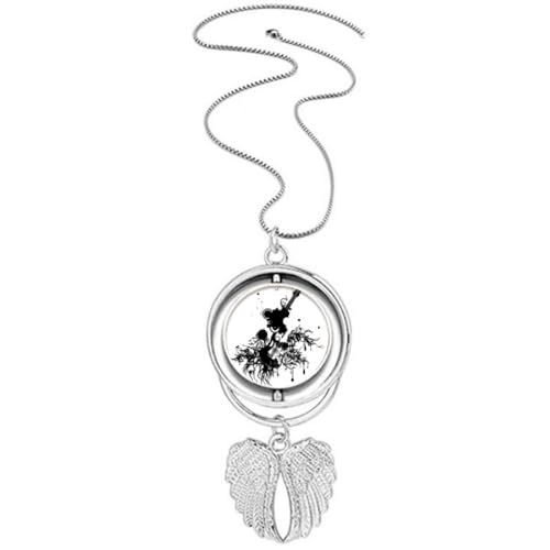 Collier ailes d'ange et motif guitare le cadeau parfait pour les musiciens