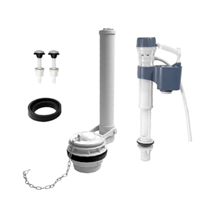 Ulinlo Pouly 2-Inch Flush Valve Replacement Kit with Chain and Flapper for 2-Piece Toilet | Includes Flush Valve, Fill Valve, Gasket, Bolts | Fits Kohler, American Standard, Aquasource and Most Brands