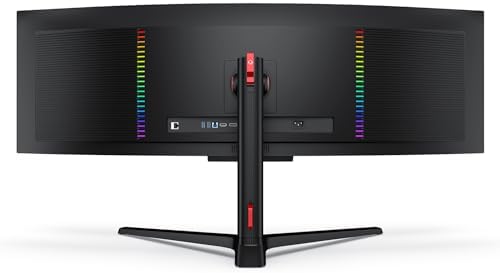 INNOCN 49" 49Q1S OLED Curved Gaming Monitor 5120 x 1440p 240Hz, 0.03ms, USB Type C 90W, HDMI 2.1, DisplayPort, USB Hub, Surrounding Speakers, Adaptive-Sync, Height Adjustable Stand, Black Electronics - Size : 49 Inch - Style : WDQHD 240Hz Product Image