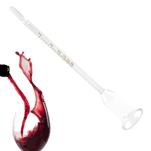 Medidor de Alcohol 0-25% – Hidrómetro de Precisión para Medir el Contenido Alcohólico en Vinos, Cerveza y Bebidas Fermentadas, Densímetro Ideal para Homebrewing