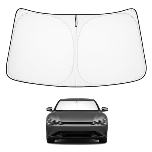 Image of Proadsy for Kia EV6 2023 2024 2025 2026 Windshield Sun Shade 4-Layer Foldable Front Sunshade Protector Sun Visor Blocks UV Rays Keep Car Cooler