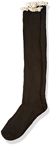 Jefferies Socks Girls' Lace and Buttons Boot Knee High Socks