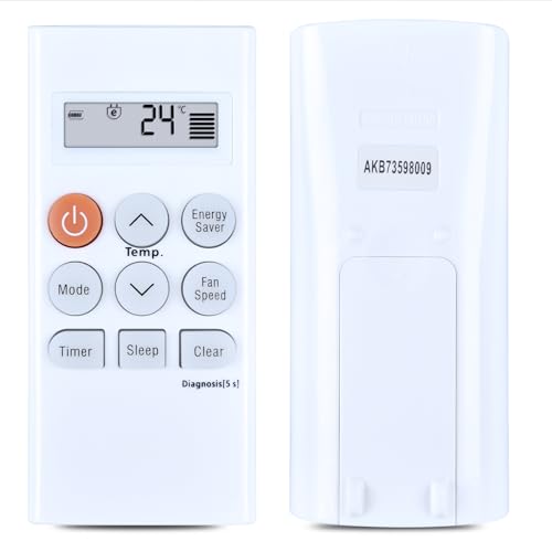 HZIME New AKB73598009 Replacement AC A/C Remote Control Compatible for LG Window Air Conditioner LW1817IVSM LW1022FVSM LW1522FVSM LW2217IVSM LW2422IVSM LW1222IVSM LW1822IVSM LW1517IVSM LW1019IVSM
