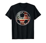 American Flag on Soccer Ball - Soccer Ball Flag T-Shirt