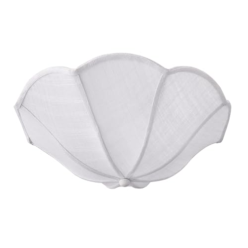 Image of Aspen Creative 52002 Ceiling Clip-on Lamp Shade, Transitional Design in White Linen Fabric, 13 inch Diameter x 5 inch Height